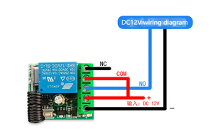 Mini 1CH Relais Empfänger modul Universal Wireless 433 MHz HF-Sender Fernbedienung Kunststoff Metall Lerncode DC 12V