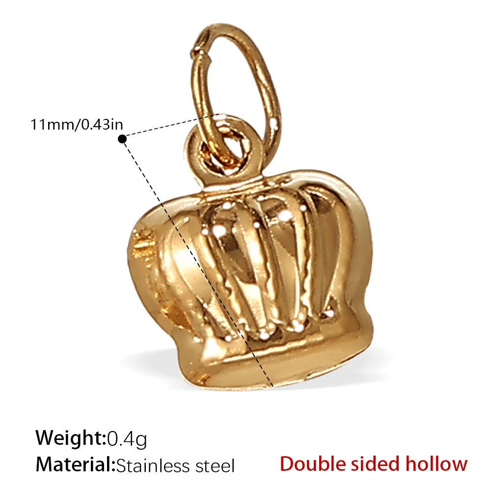 Pj235g ciondolo in oro cavo a doppia faccia