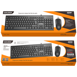 Kakesiga-Conjunto de ratón y teclado con cable USB, Accesorios para ordenador, combo de teclado y ratón - Product Image 1