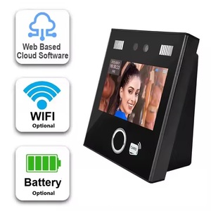Sistema de control de acceso a la puerta de asistencia de tiempo de reconocimiento facial y de huellas dactilares AI con terminal de reconocimiento facial opcional RS485