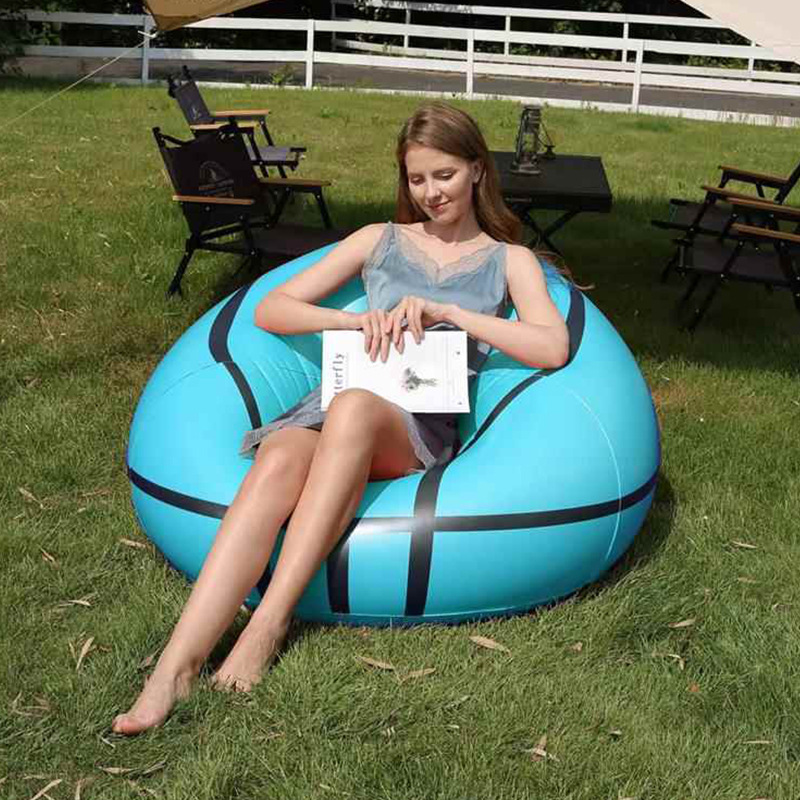 Blue basketball inflatable sofa