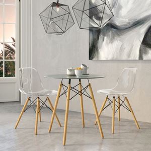 乡村回收平板玻璃活边餐厅餐桌 - Product Image 2