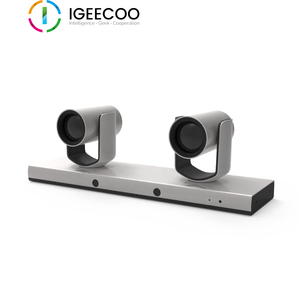 EZOLEN doppio Pan-Tilt H.265 sistema di conferenza 72.5 gradi FOV telecamera di localizzazione vocale con altoparlante - Product Image 1