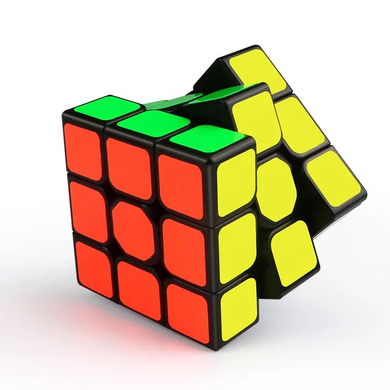 Marca super speed 3x3 magic cube 3x3x3 con logo personalizzato fai da te educativo 3d abs 3 strati specchio puzzle giocattolo