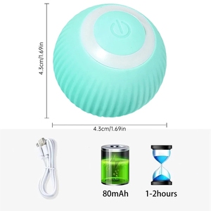 Balle de jouet pour chat à roulement automatique intelligente mignonne et attrayante pour animaux de compagnie, rechargeable par USB, jouet électrique pour chat, jouets pour chat - Product Image 6