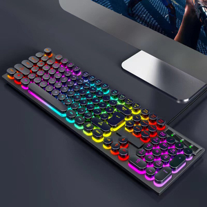 104 Keys Round Keycaps Gaming <strong>Keyboard</strong> Mouse Combo Gamer <strong>Keyboard</strong> Wired Office <strong>Computer</strong> PC Backlit <strong>Keyboard</strong> and Mouse - Product Image 4