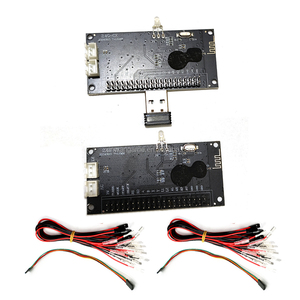 Two-Player 2.4G Wireless <strong>Arcade</strong> Stick <strong>Controller</strong> DIY PC Mame <strong>USB</strong> Board with Encoder Plate Push Buttons Coin Pusher Enclosure