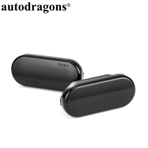 Autodragons Bright Smoked Dynamic Flowing Blinking Turn Signal <strong>LED</strong> Side Marker Lights for Polo Golf 3 4 - Product Image 2