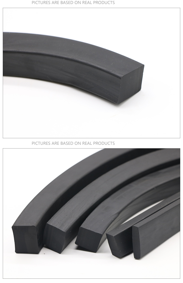 High Temperature NBR FKM Silicone EPDM Rubber O Ring Cord Rubber Sealing Strip Solid Round Square Rubber Strip Seals