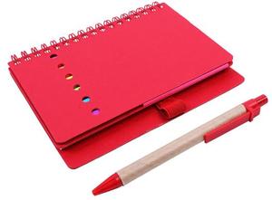 Wholesale Simple Kraft Paper Sticky <strong>Notes</strong> Spiral <strong>Notebook</strong> <strong>with</strong> Pen &amp; <strong>Colored</strong> Tab Set - Product Image 4