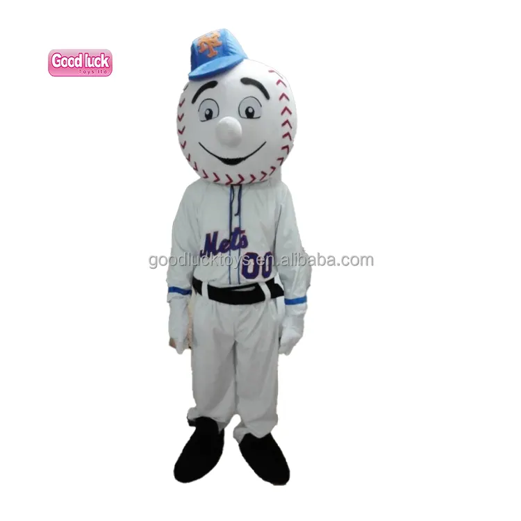 Evento sportivo pubblicitario personalizzato usato mascotte del fumetto mr met costume della mascotte in vendita