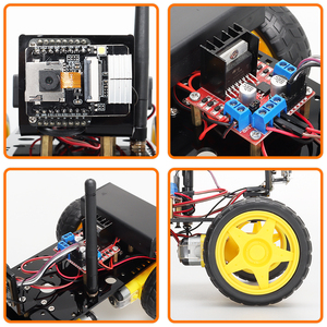 Tscinbuny Electronicsプロジェクトメーカー教育玩具4WDスマートロボットカーDIYキットESP32 CAM付きArduinoプログラミング用 - Product Image 5