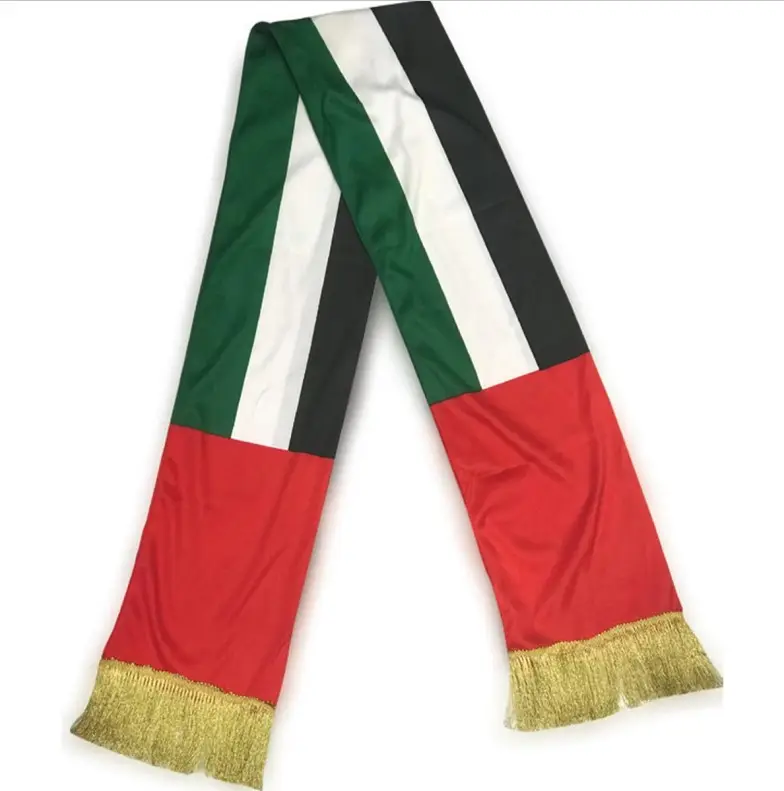 Johnin fabbrica promozione sublimazione stampa poliestere UAE giornata nazionale UAE Flag sciarpa