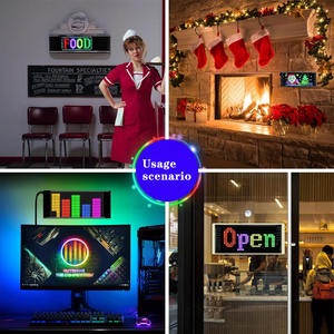 หน้าจอ LED แบบยืดหยุ่น16*32 RGB ขนาดใหญ่แบบ DIY รถบรรทุกหน้าต่างรถยนต์ขนาด173ซม. 5V ควบคุมรูปแบบการโฆษณาโลโก้สภาพใหม่ - Product Image 6