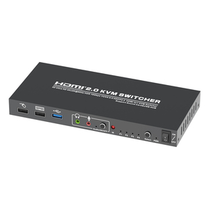适用于计算机4K 60Hz USB 3.0键盘热键自动扫描红外控制4端口HDMI视频KVM切换器的HDMI KVM开关4x1