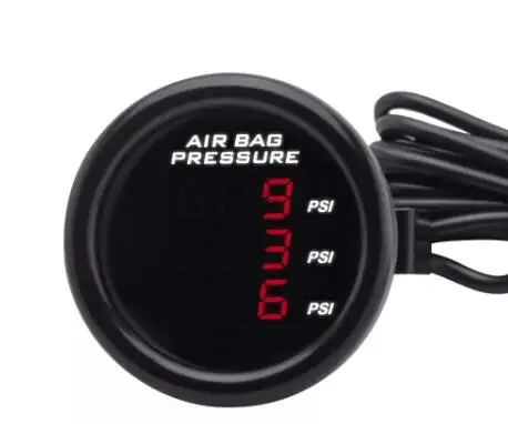 Medidor de presión de aire para coche, Kit de Sensor de presión de aire SENHO Digital, 2 pulgadas, PSI, 3 LED, azul