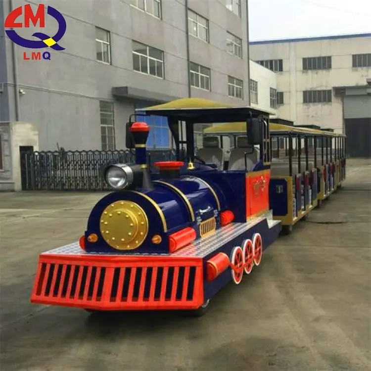 Tren de carretera sin vías, parque de atracciones, tren para niños