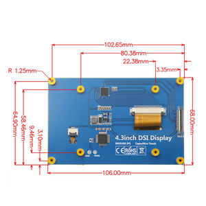 Raspberry Pi 4,3 Zoll MIPI DSI TFT LCD-Modul mit 800x480 Auflösung und CAP Touch