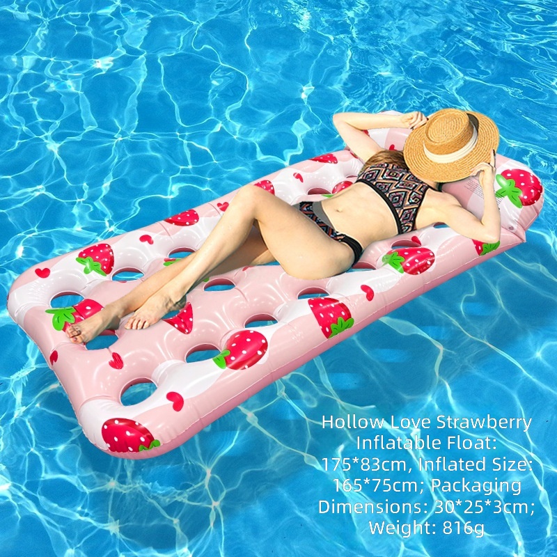pink new love strawberry cave floating row-inflatable