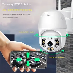 A12 V360Pro户外智能人工智能闭路电视无线摄像头2MP全高清1080P PTZ夜视防水功能双向语音云数据 - Product Image 4
