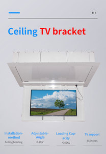 電動テレビブラケット隠しリモコン式天井マウントカート32〜<span class=keywords><strong>65</strong></span>インチテレビマウント