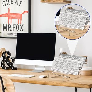 Soporte de acrílico para teclado, soporte mecánico para teclado de ordenador para escritorio, soporte transparente para teclado de 3 niveles para ordenador