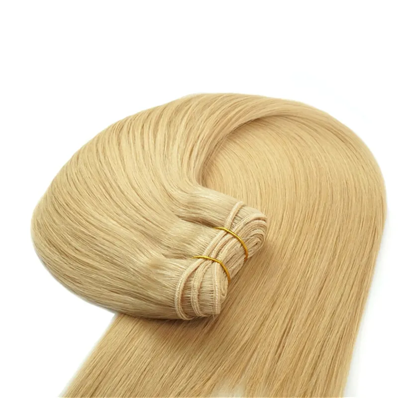 100%European Human Hair Luxury Quality Double Drawn Thick Machine Weft Shedding Free Wholesale Price Offer Customized Service