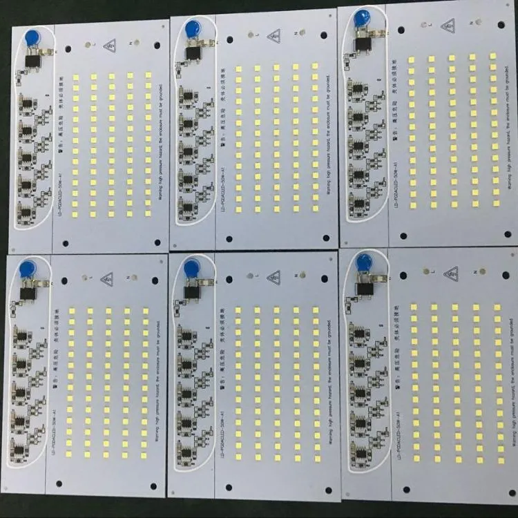 Shenzhen fabrika AC 50w 100w led projektör pcb/açık AC led yüksek koyları ışık pcba