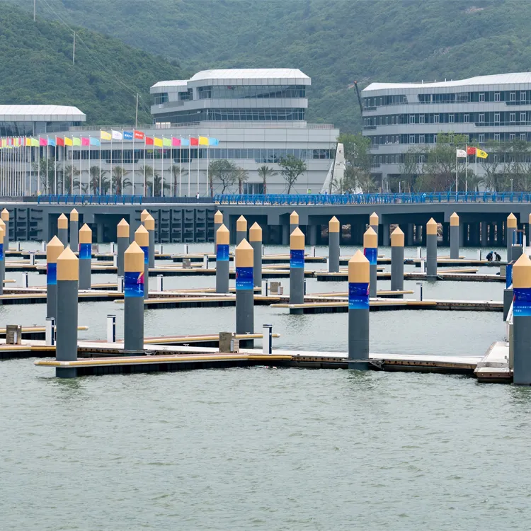 Liga De Alumínio De Longa Duração 6061 T6 Pontão Flutuante Marina Flutuante Wharf Engenharia Yacht Boat Ship Plataforma Com WPC Decking