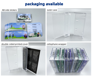 促销定制音频印刷透明盒包装盒式磁带盖 - Product Image 6