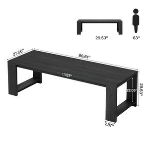 餐桌无甲醛氧离子释放实木农家窄厨房桌带底座 - Product Image 2