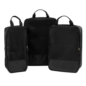 3 Bộ nén du lịch đóng gói Cubes hành lý tổ chức bán chạy nhất du lịch bộ OEM/ODM 3 cái đóng gói <span class=keywords><strong>Cube</strong></span> với dây kéo - Product Image 1