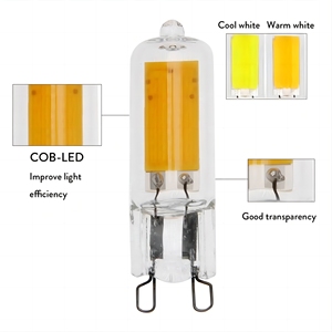 โคมไฟ LED ขนาดเล็กแบบ G9สว่างมาก6W 9W 12W AC 110V 220V โคมไฟแก้วทรงซังข้าวโพด G9ไฟ LED แทนที่โคมไฟระย้าสปอตไลท์ฮาโลเจน - Product Image 5