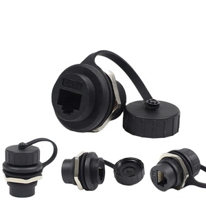 RJ45 çoğaltıcı IP67 su geçirmez d-tipi konnektör RJ45 paneli dağı adaptörü ile CAT6 CAT6A kalkan dişi fiş - Product Image 2