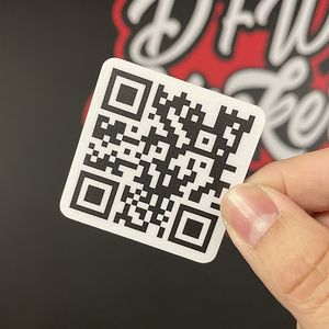 Etiqueta Adhesiva impermeable con código QR, etiqueta adhesiva de código de barras con logotipo de marca personalizado - Product Image 4