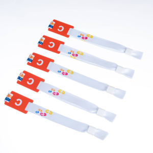 1K/213 Woven RFID NFC Wristband Eco-Friendly One-Time Use Fabric Bracelet with QR <strong>Code</strong> 13.56MHz NFC Printing - Product Image 4