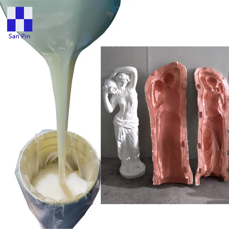 Offre Spéciale Silicone Transparent Moule rtv-2 tin cure caoutchouc de silicone liquide pour le bricolage silicone moule en plâtre