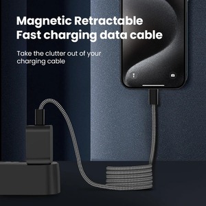 新设计的USB C至C 100W磁性快速充电器电缆适用于iPhone 15小米100W USB A至C数据充电电缆适用于三星 - Product Image 3