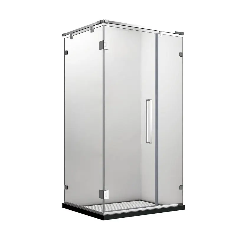 Moderno bagno angolo cerniere In vetro temperato porta doccia cabina doccia senza telaio per cabina doccia