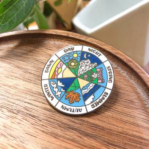 Seasons 7parts <strong>Bookish</strong> Lapel Enamel Pin Manufacture Cartoon Custom Fashion Clothing Accessories Hard Soft Anime Enamel Pins