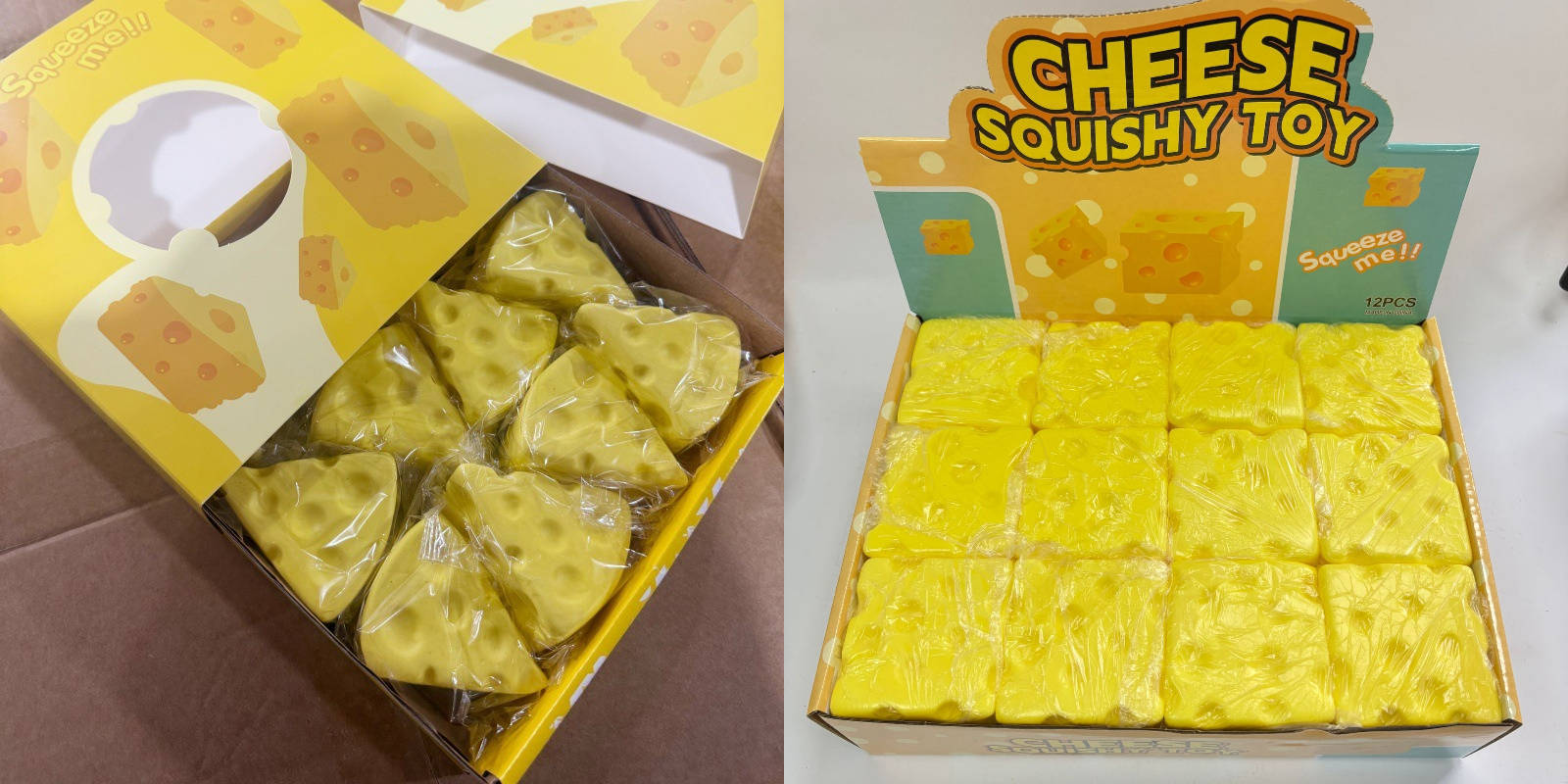 Juguete Antiestrés de Queso