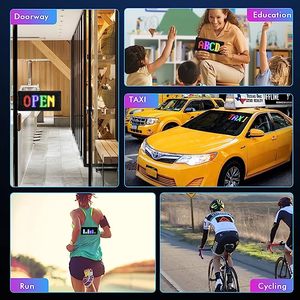 Bluetooth App programmabile Led Car Sign Board USB 5V messaggio a scorrimento Led Matrix Panel Display digitale per la pubblicità del negozio - Product Image 6