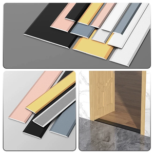 Thiết kế hiện đại titan vàng hợp kim nhôm phẳng <span class=keywords><strong>TRIM</strong></span> Dải TV tính năng tường nền gạch trang trí cạnh đúc - Product Image 2