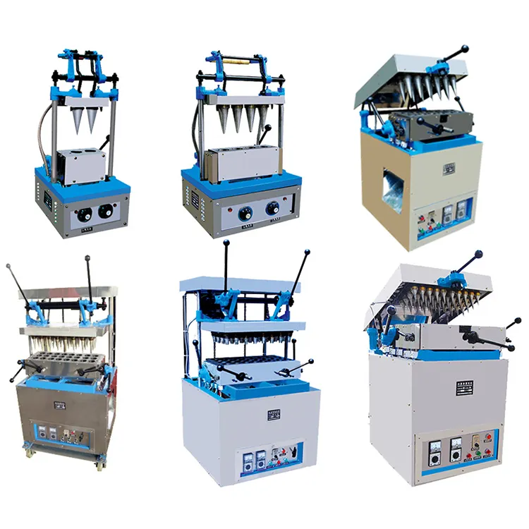 Hot Sale Semi Automatic Waffle Ice Cream Cone Wafer Biscuit Making Machine Make Cone