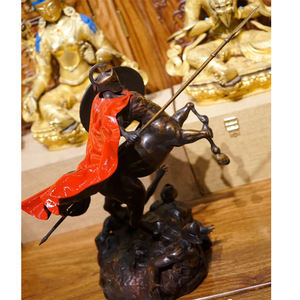 Tượng điêu khắc bằng đồng đúc thủ công theo thiết kế nghệ sĩ, hình chiến binh Hy Lạp, hiệp sĩ, nhân vật Kamen Rider châu Âu, ngựa, nghệ thuật kim loại - Product Image 3