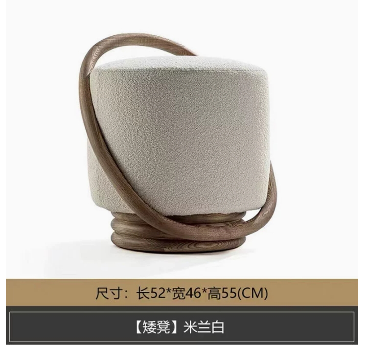 Tabouret rond (Milan Blanc)