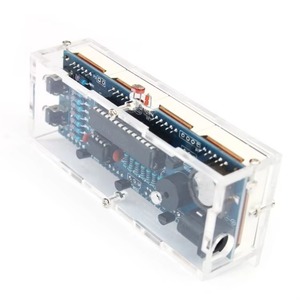 4-stelliges DIY Digital LED Clock Kit Lichts teuerung Temperatur Datum Uhrzeit Anzeige mit transparentem Gehäuse - Product Image 5