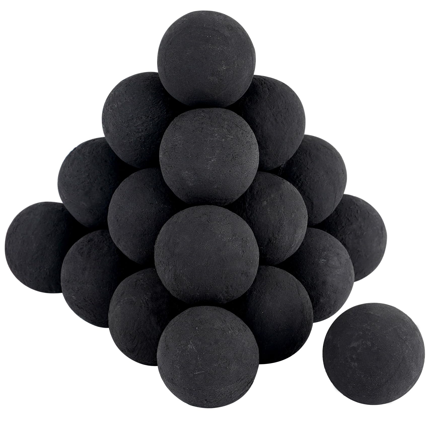 2 Inch Black Ceramic Fire Balls