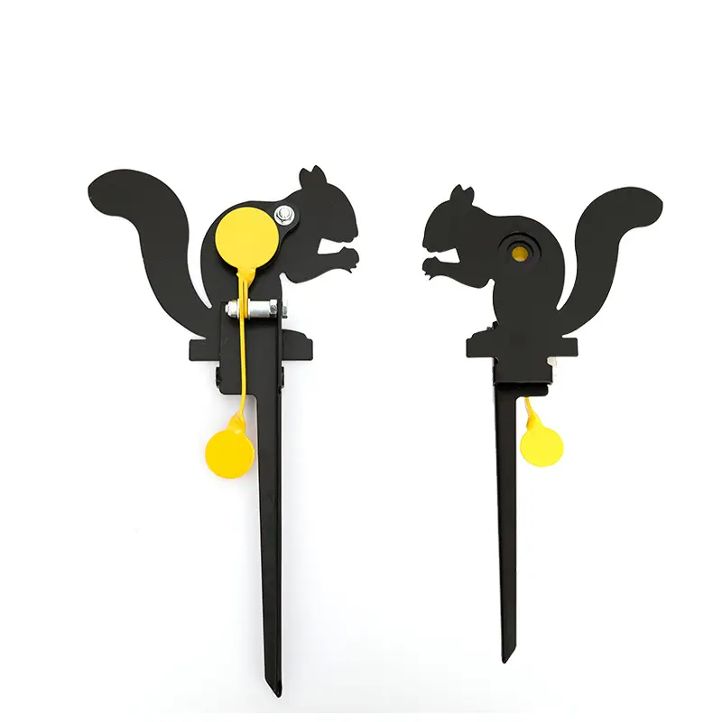 Squirrel shaped metal target fixed outdoor target shooting competition practice target sling shot training accessories