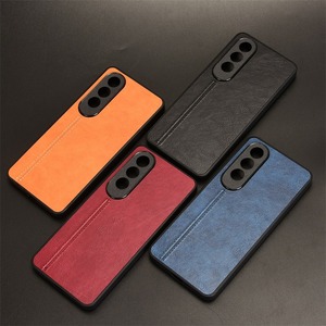 OnePlus Nord CE4 için sütür tasarım Retro PU deri telefon kılıfı/Oppo K12 mat arka kapak koruma kılıf için - Product Image 6